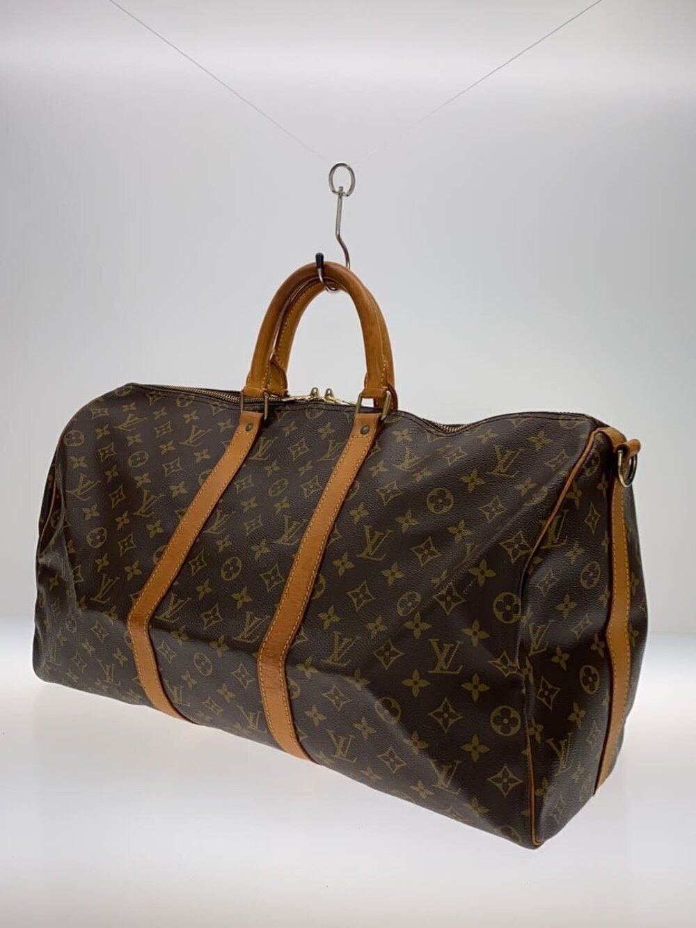 Louis Vuitton Canvas Monogram Keepall Bandouliere Brown